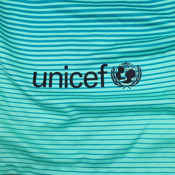 Nike FC Barcelona Soccer Teal Jersey 2016-17 Third Kit Shirt Jersey Womens M - Picture 8 of 14
